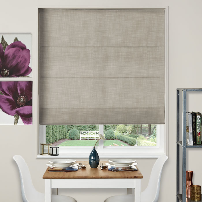 Roman Blind in Rio Biscuit