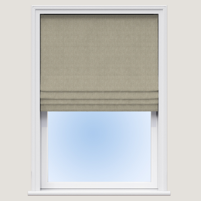 Shimmering Thread Latte Roman Blind