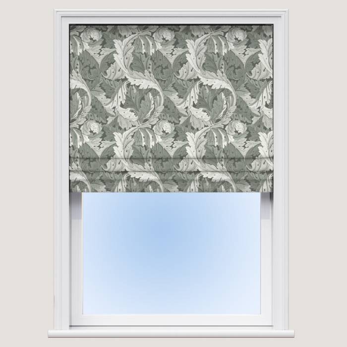 Roman Blind in Acanthus Jacquard Slate