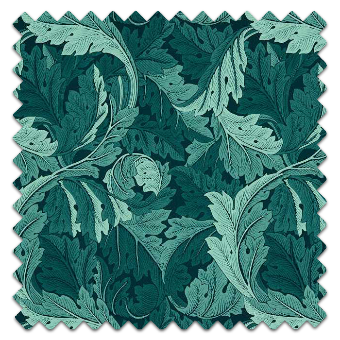 Swatch of Acanthus Jacquard Teal