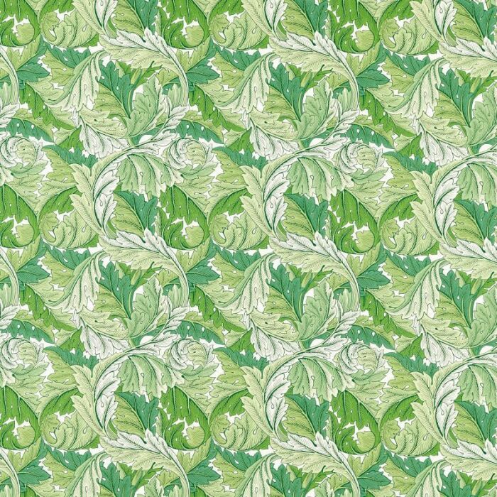 Acanthus Leaf Green Fabric by Morris & Co