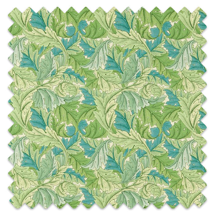 Swatch of Acanthus Outdoor Nettle/Sky Blue