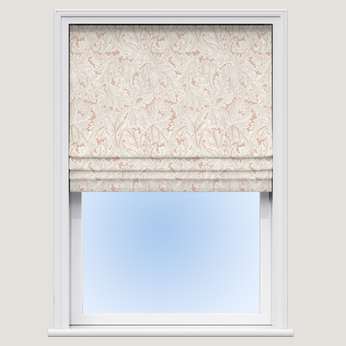 Roman Blind in Acanthus Weave Blush