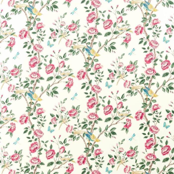 Andhara Rose/Cream Fabric by Sanderson