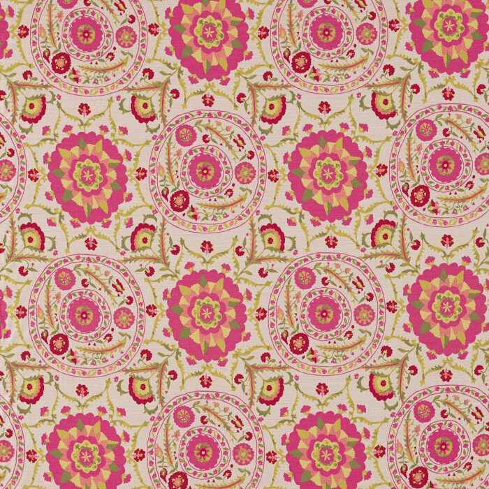 Anthos Cerise/Lime Fabric by Sanderson