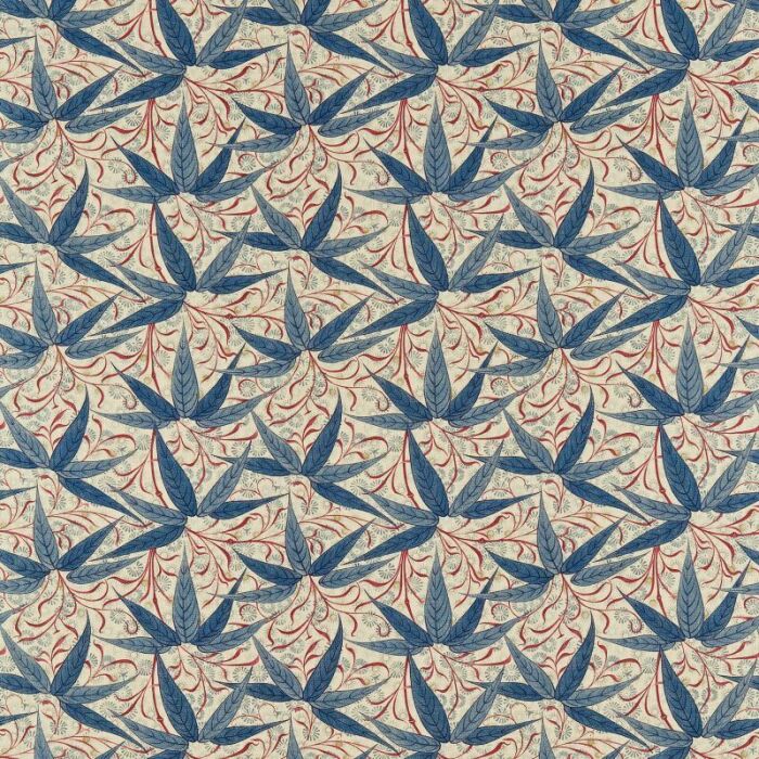 Bamboo Indigo/Woad Fabric by Morris & Co