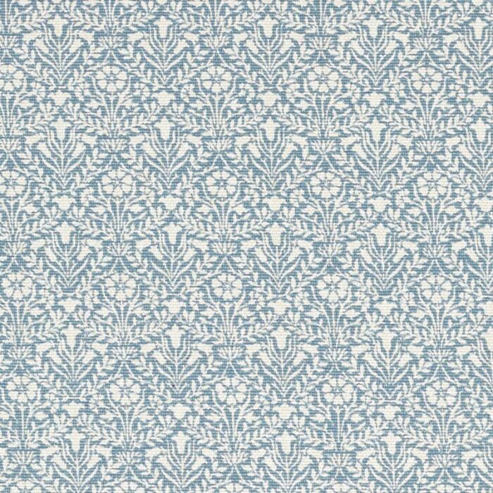 Bellflowers Weave Mineral Blue Fabric by Morris & Co