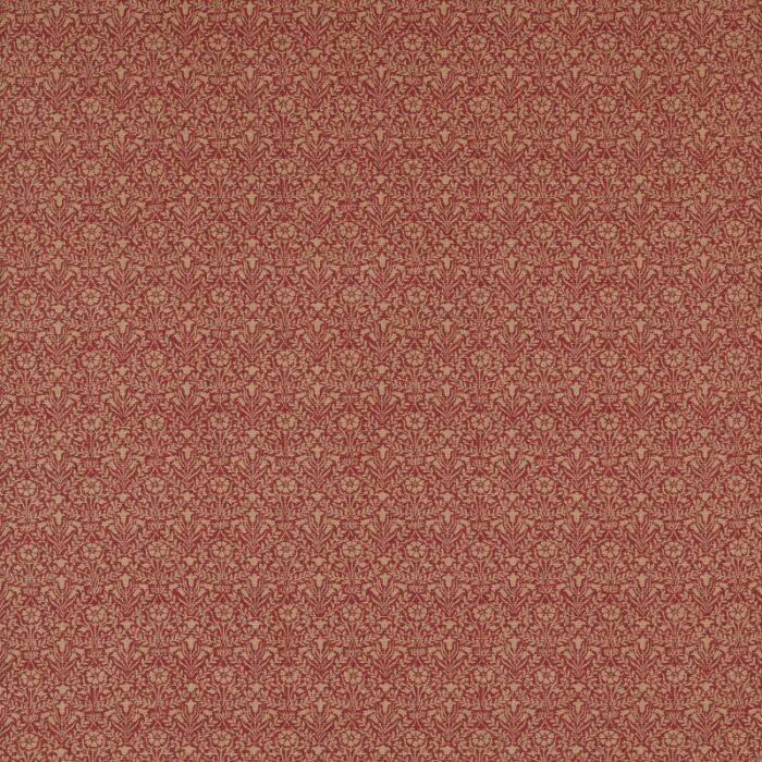 Bellflowers Weave Russet Fabric by Morris & Co