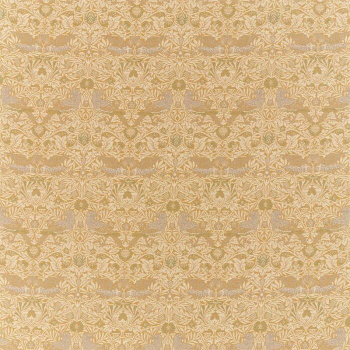 Bird Weave Ochre Fabric by Morris & Co