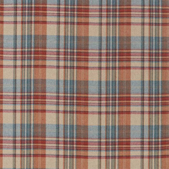 Bryndle Check Russet/Amber Fabric by Sanderson