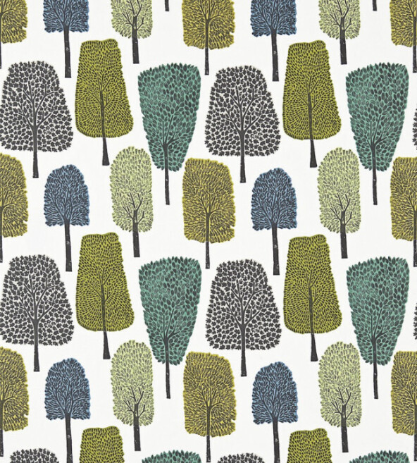 Cedar Slate Apple Ivy Fabric by Scion