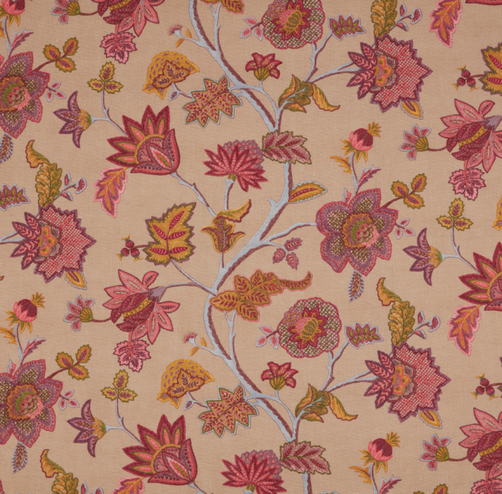 Chanderi Cerise Fabric by iLiv