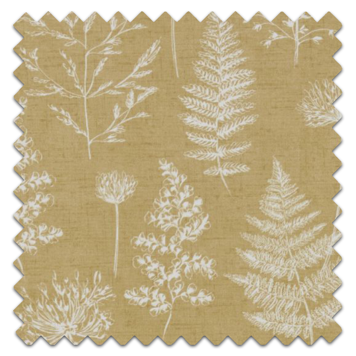 Roman Blinds Chervil Mustard Fabric Sample