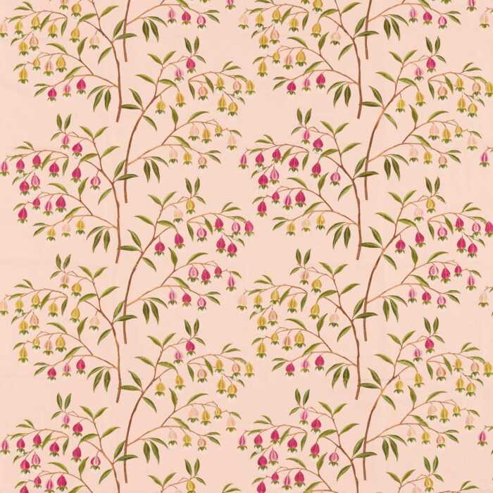 Chinese Lantern Peach Blossom Fabric by Sanderson