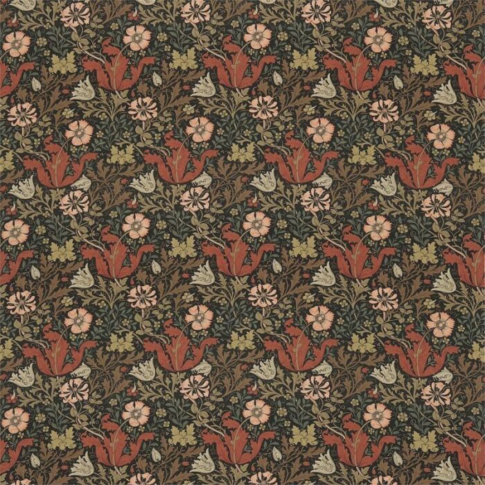 Compton Terracotta/Multi Fabric by Morris & Co