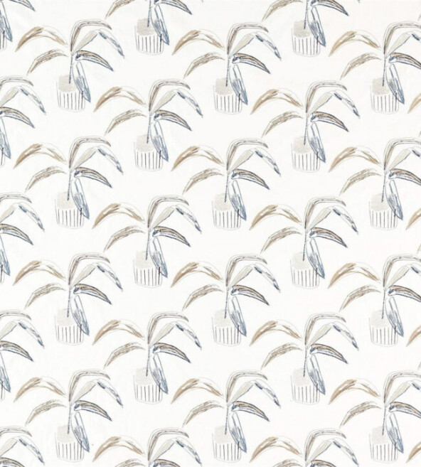 Crassula Putty Dove Slate Fabric by Scion