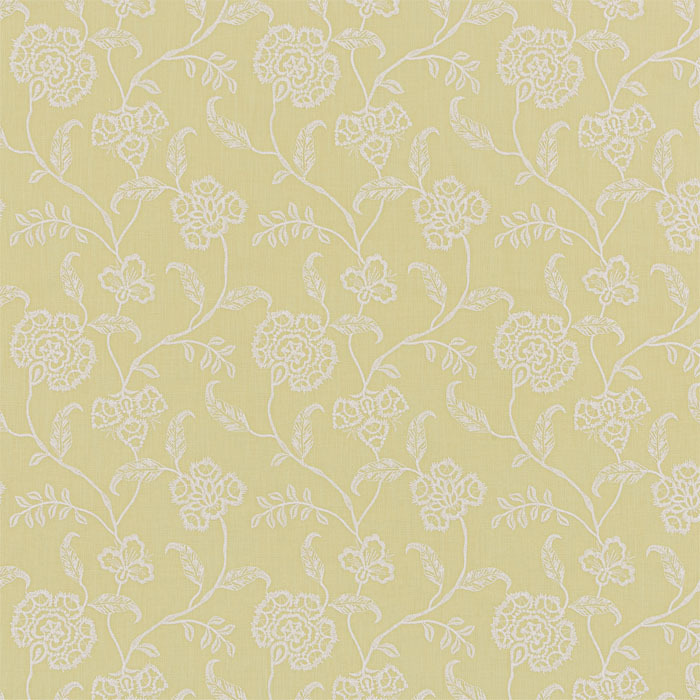 Desert Rose Chartreuse Fabric by Bill Beaumont