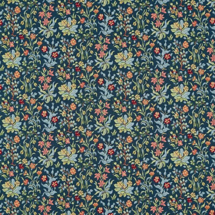 Flowers By May Indigo Fabric by Morris & Co