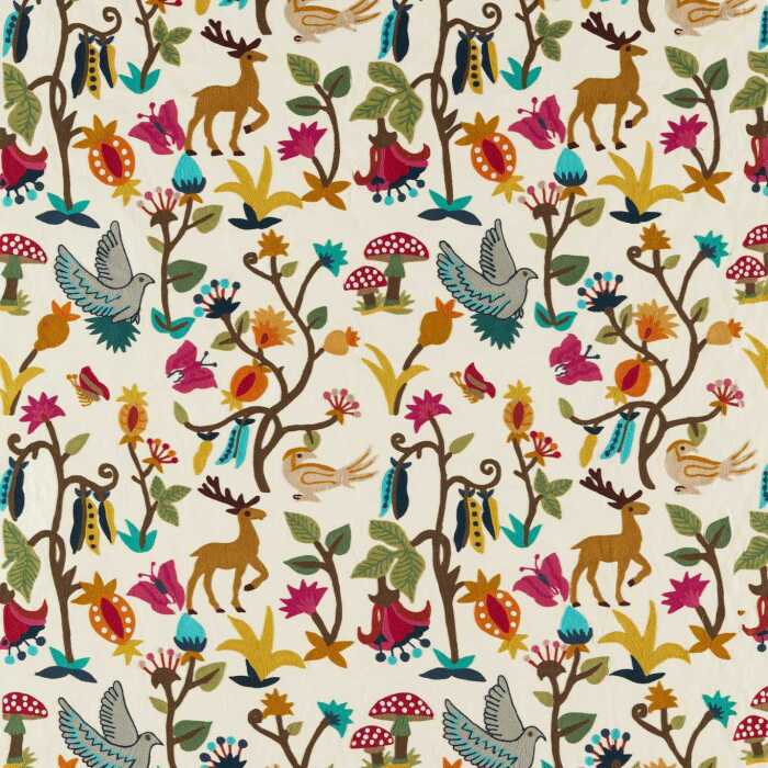 Forest Of Dean Bright/Multi Fabric by Sanderson