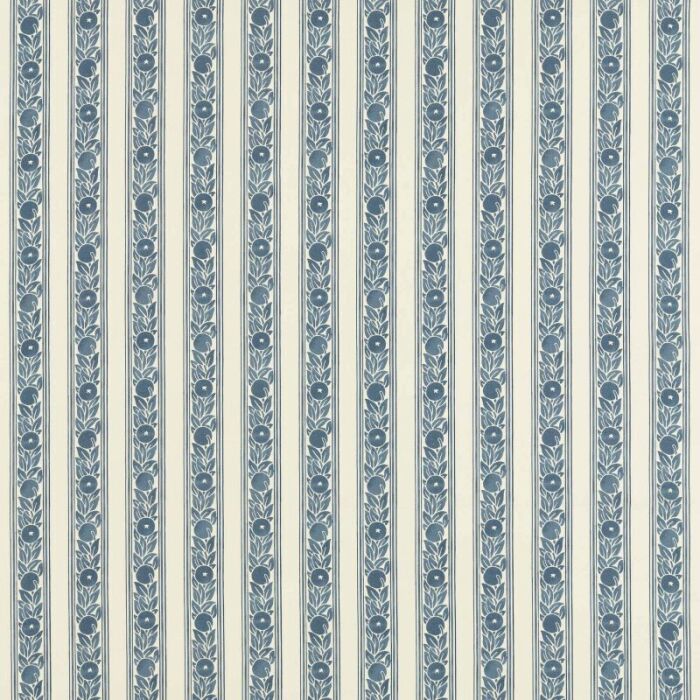 Fruit Stripe Outdoor Indigo Fabric by Morris & Co