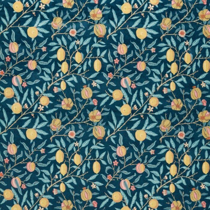 Fruit Velvet Indigo/Slate Fabric by Morris & Co