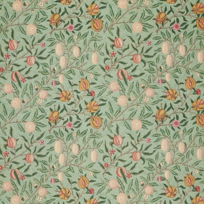 Fruit Velvet Privet/Thyme Fabric by Morris & Co