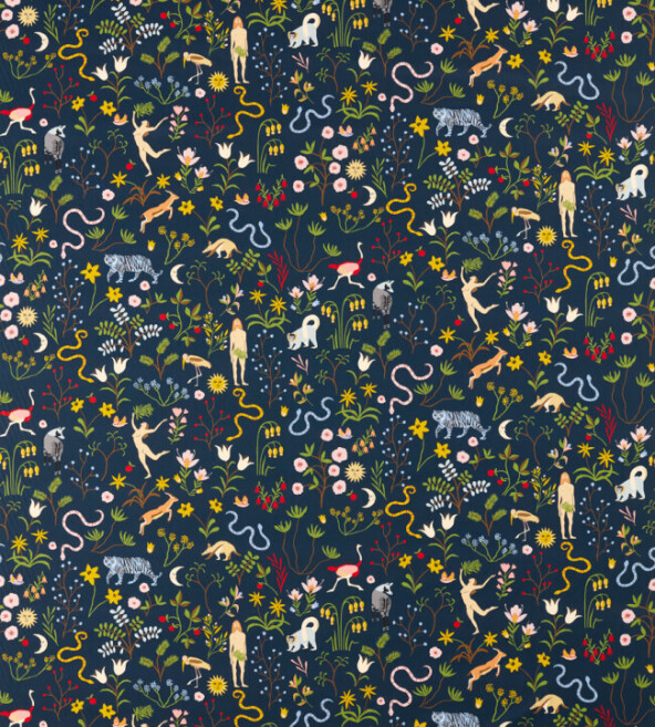 Garden Of Eden Midnight Fabric by Scion