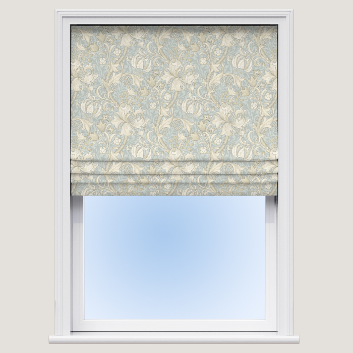 Golden Lily Pool Roman Blind