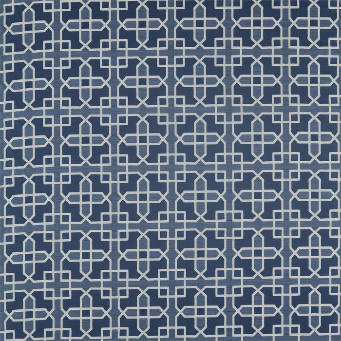 Hampton Weave Indigo Fabric by Sanderson