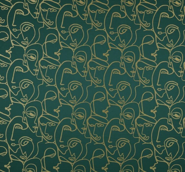 Henri Emerald Fabric by Ashley Wilde