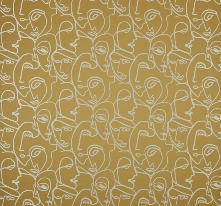 Henri Ochre Fabric by Ashley Wilde