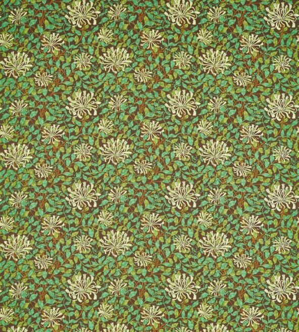 Honeysuckle Autumn Fabric by Morris & Co