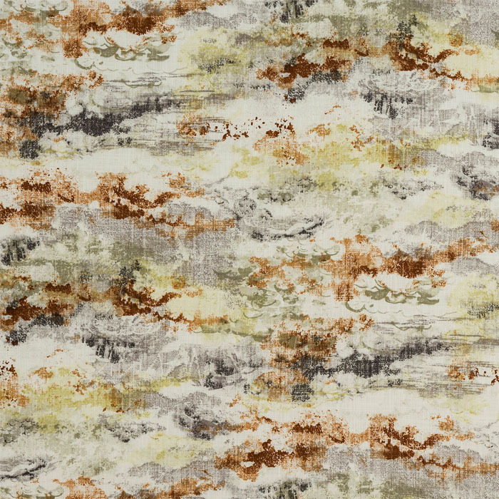 Kumo Burnt Orange Fabric by Porter And Stone