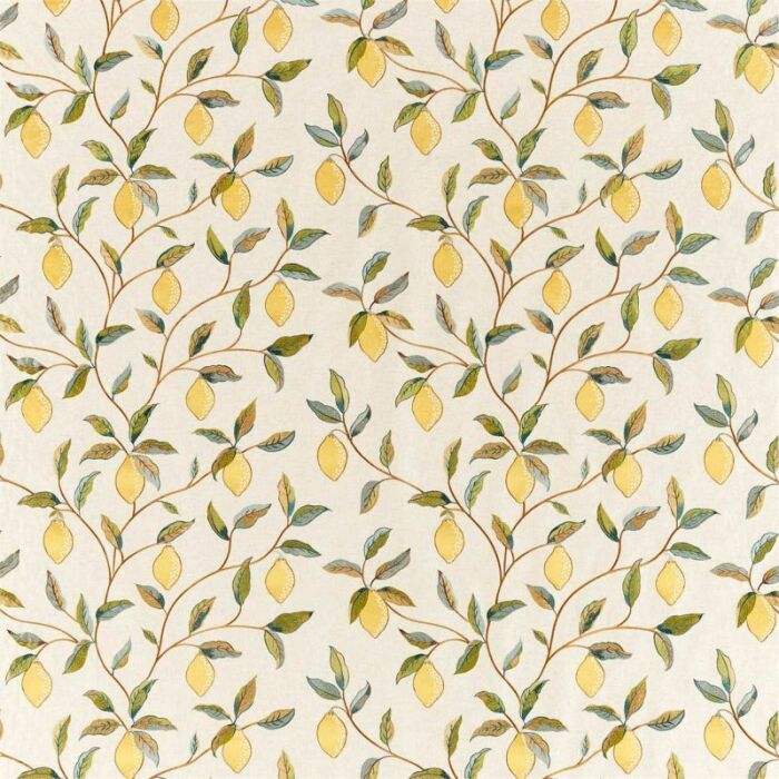 Lemon Tree Embroidery Bayleaf/Lemon Fabric by Morris & Co