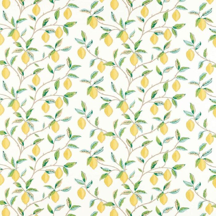 Lemon Tree Lemon/Bayleaf Fabric by Morris & Co