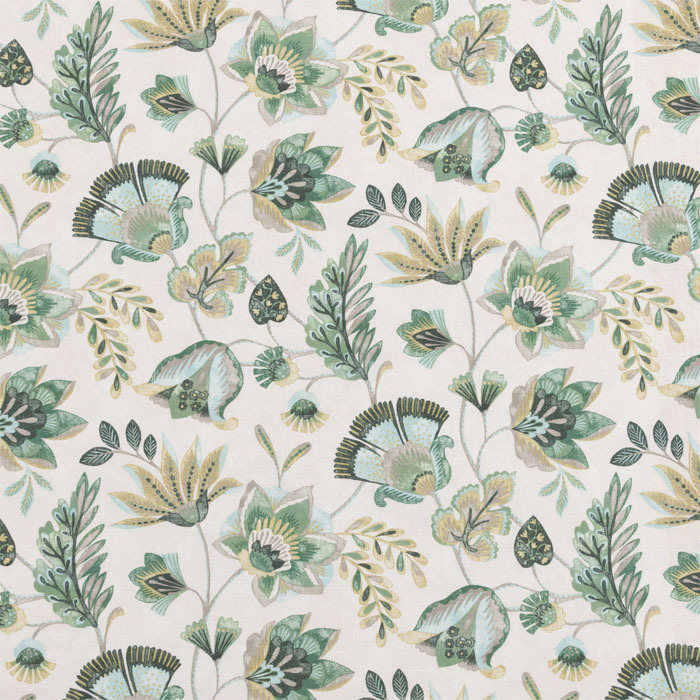 Lotus Fern Fabric by Bill Beaumont