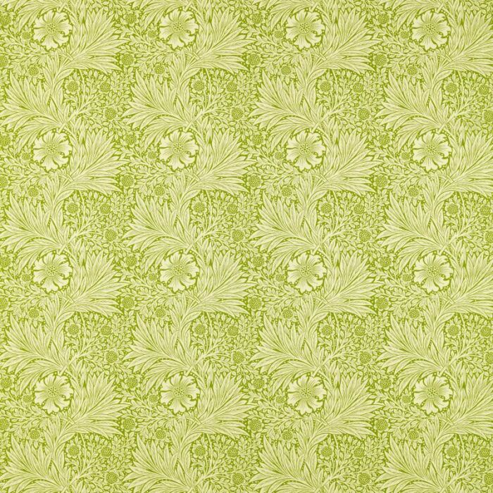 Marigold Cream/Sap Green Fabric by Morris & Co