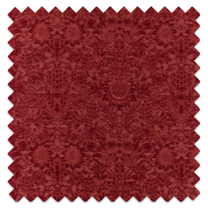 Swatch of Sunflower Caffoy Velvet Barbed Berry