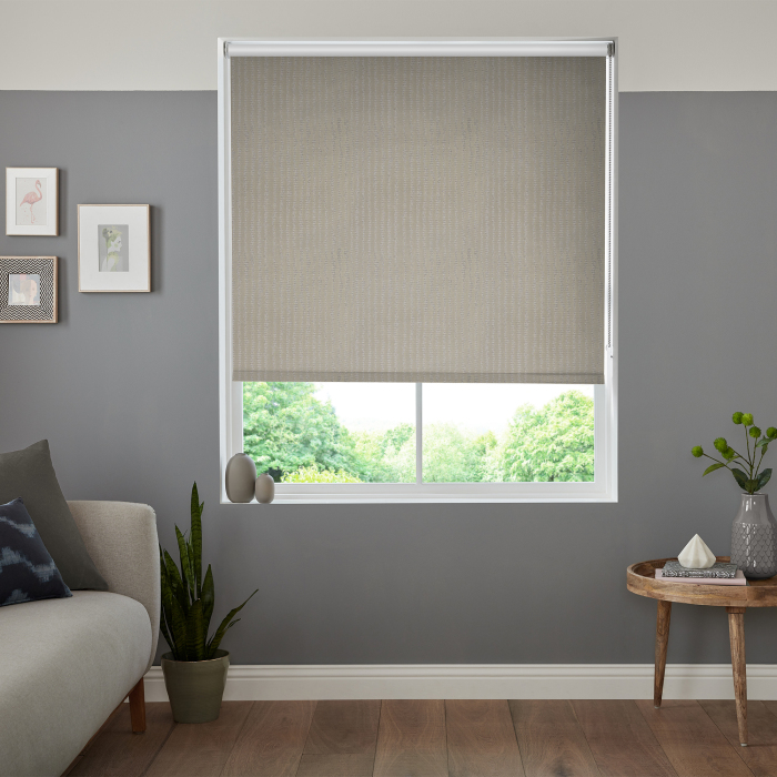 Shimmer Champagne Blackout Eve Electric Roller Blind