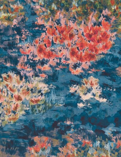 Fiore Midnight/Spice Fabric