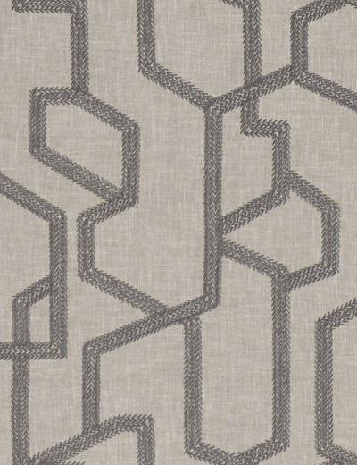 Labyrinth Charcoal Fabric