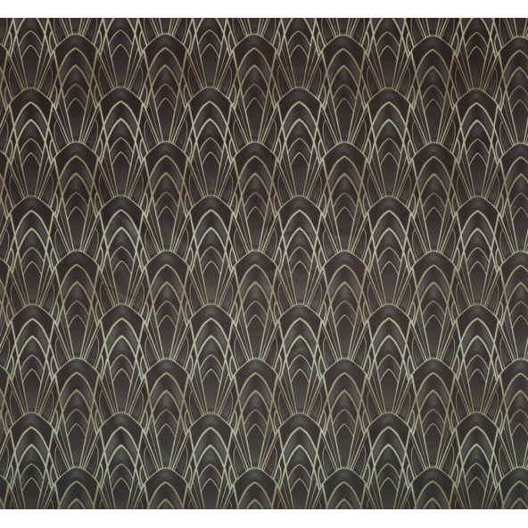 Delaunay Graphite Fabric by Ashley Wilde