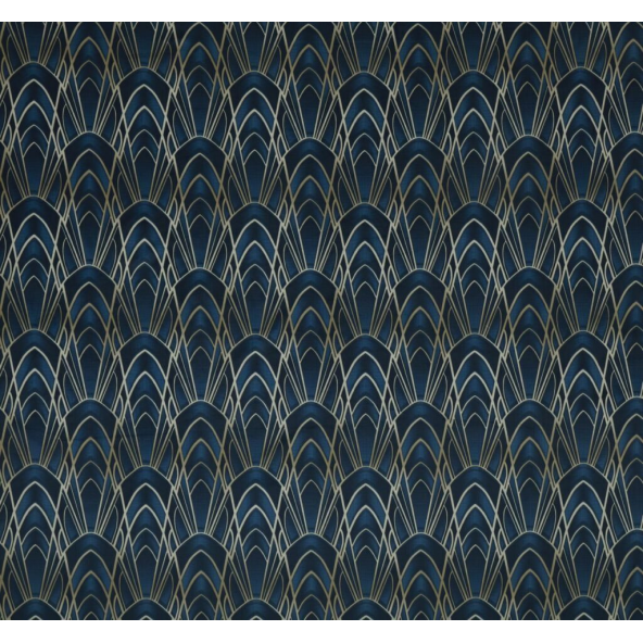 Delaunay Sapphire Fabric by Ashley Wilde