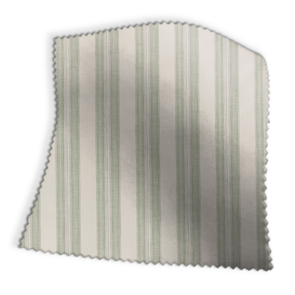 Barley Stripe Mint Fabric Swatch
